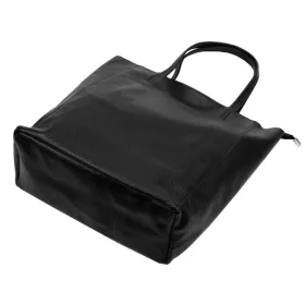  Luka 26-084 fekete női bőr válltáska, shopper 40 x 37 x 13 cm