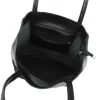 Luka 26-084 fekete női bőr válltáska, shopper 40 x 37 x 13 cm