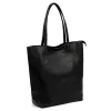 Luka 26-084 fekete női bőr válltáska, shopper 40 x 37 x 13 cm