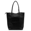 Luka 26-084 fekete női bőr válltáska, shopper 40 x 37 x 13 cm