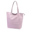 Luka 26-084 pasztell lila női bőr válltáska, shopper 40 x 37 x 13 cm