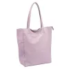 Luka 26-084 pasztell lila női bőr válltáska, shopper 40 x 37 x 13 cm