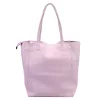 Luka 26-084 pasztell lila női bőr válltáska, shopper 40 x 37 x 13 cm
