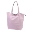 Luka 26-084 pasztell lila női bőr válltáska, shopper 40 x 37 x 13 cm