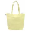 Luka 26-084 halvány sárga női bőr válltáska, shopper 40 x 37 x 13 cm