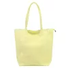 Luka 26-084 halvány sárga női bőr válltáska, shopper 40 x 37 x 13 cm