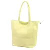 Luka 26-084 halvány sárga női bőr válltáska, shopper 40 x 37 x 13 cm