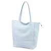 Luka 26-084 babakék női bőr válltáska, shopper 40 x 37 x 13 cm