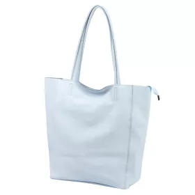   Luka 26-084 babakék női bőr válltáska, shopper 40 x 37 x 13 cm