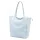 Luka 26-084 babakék női bőr válltáska, shopper 40 x 37 x 13 cm