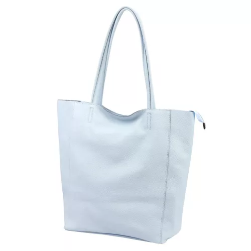 Luka 26-084 babakék női bőr válltáska, shopper 40 x 37 x 13 cm