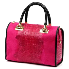   Luka 25-088 magenta női bőr kézitáska oldalpánttal 31.5 x 22.5 x 16 cm