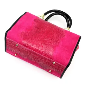   Luka 25-088 magenta női bőr kézitáska oldalpánttal 31.5 x 22.5 x 16 cm