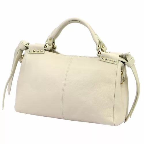 Camilla PREMIUM 10.008 bézs női bőr kézitáska, oldalpánttal  35 x 23 x 16 cm