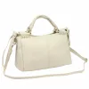 Camilla PREMIUM 10.008 bézs női bőr kézitáska, oldalpánttal  35 x 23 x 16 cm