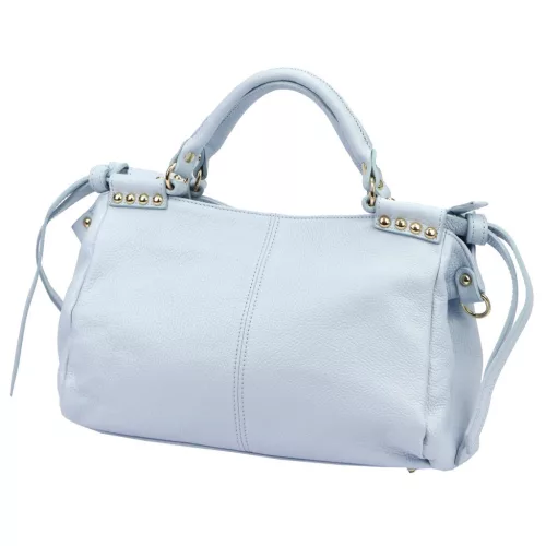 Camilla PREMIUM 10.008 babakék női bőr kézitáska, oldalpánttal 35 x 23 x 16 cm