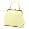Luka 24-024 pasztell sárga női bőr kézitáska oldalpánttal 27 x 23 x 11 cm