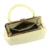 Luka 24-024 pasztell sárga női bőr kézitáska oldalpánttal 27 x 23 x 11 cm