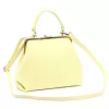 Luka 24-024 pasztell sárga női bőr kézitáska oldalpánttal 27 x 23 x 11 cm