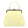 Luka 24-024 pasztell sárga női bőr kézitáska oldalpánttal 27 x 23 x 11 cm