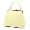 Luka 24-024 pasztell sárga női bőr kézitáska oldalpánttal 27 x 23 x 11 cm