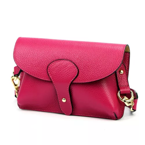 Luka 24-076 magenta női bőr oldaltáska, crossbody 22 x 15 x 6 cm
