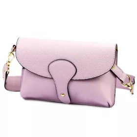   Luka 24-076 levendula lila női bőr oldaltáska, crossbody 22 x 15 x 6 cm