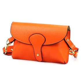   Luka 24-076 mandarin narancs női bőr oldaltáska, crossbody 22 x 15 x 6 cm