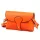 Luka 24-076 mandarin narancs női bőr oldaltáska, crossbody 22 x 15 x 6 cm