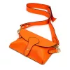 Luka 24-076 mandarin narancs női bőr oldaltáska, crossbody 22 x 15 x 6 cm