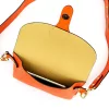 Luka 24-076 mandarin narancs női bőr oldaltáska, crossbody 22 x 15 x 6 cm
