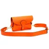 Luka 24-076 mandarin narancs női bőr oldaltáska, crossbody 22 x 15 x 6 cm