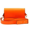 Luka 24-076 mandarin narancs női bőr oldaltáska, crossbody 22 x 15 x 6 cm