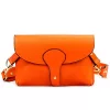 Luka 24-076 mandarin narancs női bőr oldaltáska, crossbody 22 x 15 x 6 cm