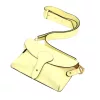 Luka 24-076halvány sárga női bőr oldaltáska, crossbody 22 x 15 x 6 cm