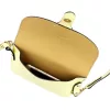 Luka 24-076halvány sárga női bőr oldaltáska, crossbody 22 x 15 x 6 cm