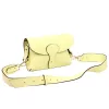 Luka 24-076halvány sárga női bőr oldaltáska, crossbody 22 x 15 x 6 cm