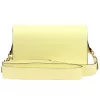 Luka 24-076halvány sárga női bőr oldaltáska, crossbody 22 x 15 x 6 cm