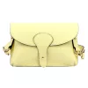 Luka 24-076halvány sárga női bőr oldaltáska, crossbody 22 x 15 x 6 cm