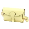 Luka 24-076halvány sárga női bőr oldaltáska, crossbody 22 x 15 x 6 cm