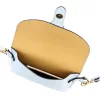 Luka 24-076  babakék női bőr oldaltáska, crossbody 22 x 15 x 6 cm