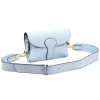 Luka 24-076  babakék női bőr oldaltáska, crossbody 22 x 15 x 6 cm