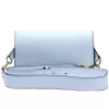 Luka 24-076  babakék női bőr oldaltáska, crossbody 22 x 15 x 6 cm