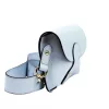 Luka 24-076  babakék női bőr oldaltáska, crossbody 22 x 15 x 6 cm