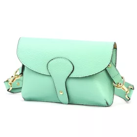   Luka 24-076 türkiz női bőr oldaltáska, crossbody 22 x 15 x 6 cm