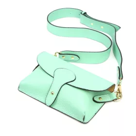   Luka 24-076 türkiz női bőr oldaltáska, crossbody 22 x 15 x 6 cm