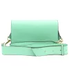 Luka 24-076 türkiz női bőr oldaltáska, crossbody 22 x 15 x 6 cm