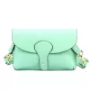 Luka 24-076 türkiz női bőr oldaltáska, crossbody 22 x 15 x 6 cm