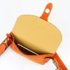 Luka 24-071 mandarin narancssárga női velúr bőr oldaltáska 22.5 x 14.5 x 4.5 cm
