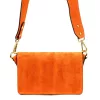 Luka 24-071 mandarin narancssárga női velúr bőr oldaltáska 22.5 x 14.5 x 4.5 cm